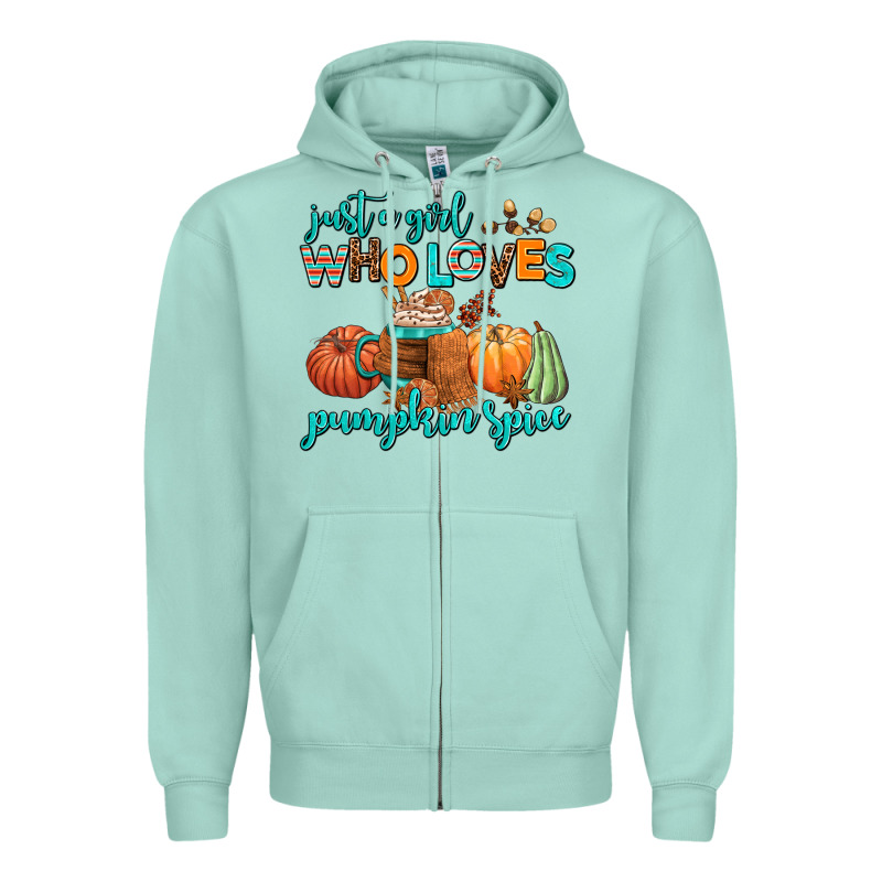 Just A Girl Who Loves Pumpkin Spice Zipper Hoodie by AdoDesignShop | Teevron