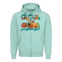 Seafoam just a girl who loves pumpkin spice Zipper Hoodie - AdoDesignShop
