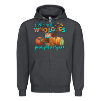Smoke just a girl who loves pumpkin spice Zipper Hoodie - AdoDesignShop