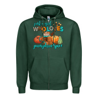 Sports Green just a girl who loves pumpkin spice Zipper Hoodie - AdoDesignShop