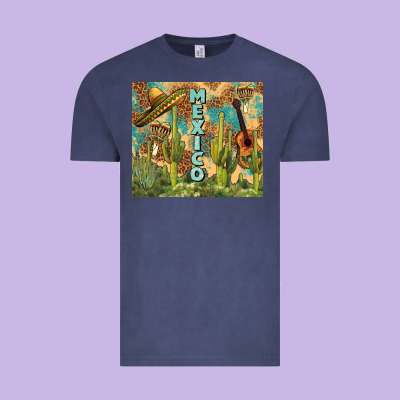 Mexico Vintage Tee Designed By Fadigitalartstudio