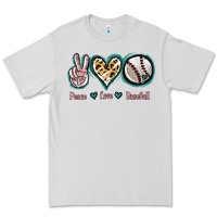 Dove Grey Peace Love Baseball Premium Tee - Jasminsmagicworld