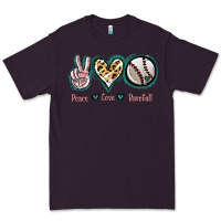 Plum Peace Love Baseball Premium Tee - Jasminsmagicworld