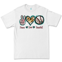 White Peace Love Baseball Premium Tee - Jasminsmagicworld