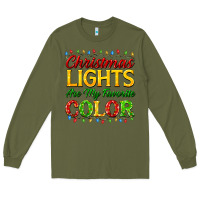 Army Green christmas lights are my favorite color Long Sleeve Tee - FaDigitalArtStudio