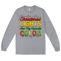 Heather Grey christmas lights are my favorite color Long Sleeve Tee - FaDigitalArtStudio