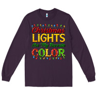 Plum christmas lights are my favorite color Long Sleeve Tee - FaDigitalArtStudio