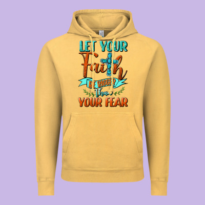 Let Your Faith Be Bigger Than Your Fear Vintage Hoodie Designed By Bundleandbundleshop