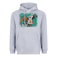 Heather Grey cowhide turquoise leather background Heavyweight Hoodie - AdoDesignShop