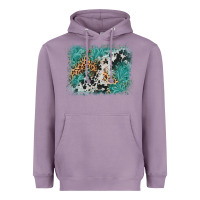 Lavender cowhide turquoise leather background Heavyweight Hoodie - AdoDesignShop