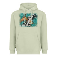 Matcha cowhide turquoise leather background Heavyweight Hoodie - AdoDesignShop