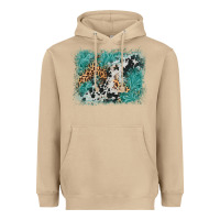 Mushroom cowhide turquoise leather background Heavyweight Hoodie - AdoDesignShop