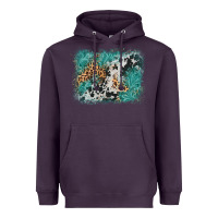 Plum cowhide turquoise leather background Heavyweight Hoodie - AdoDesignShop