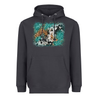 Smoke cowhide turquoise leather background Heavyweight Hoodie - AdoDesignShop