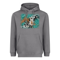 Storm cowhide turquoise leather background Heavyweight Hoodie - AdoDesignShop