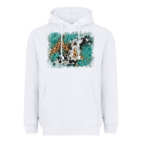 White cowhide turquoise leather background Heavyweight Hoodie - AdoDesignShop