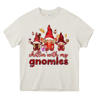 Cream Chilling with my gnomies Valentine's Day Heavy Core Tee - HowdyJamesFarm
