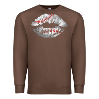Chestnut baseball lips Premium Sweatshirt - AdoDesignShop