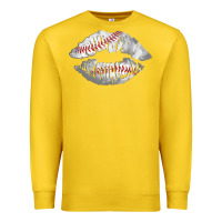 Lemon baseball lips Premium Sweatshirt - AdoDesignShop