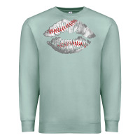 Seafoam baseball lips Premium Sweatshirt - AdoDesignShop