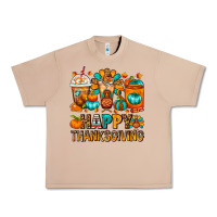 Burro Happy Thanksgiving Coffee Cups Urban Heavy Tee - FaDigitalArtStudio