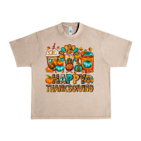 French Oak Happy Thanksgiving Coffee Cups Urban Heavy Tee - FaDigitalArtStudio