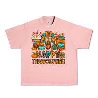 Salmon Happy Thanksgiving Coffee Cups Urban Heavy Tee - FaDigitalArtStudio