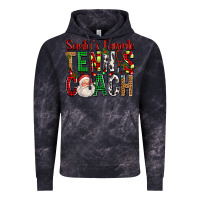 Cloud Black Santa's Favorite Tennis Coach For Christmas Vintage Hoodie - FaDigitalArtStudio