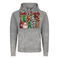 Cloud Rock Santa's Favorite Tennis Coach For Christmas Vintage Hoodie - FaDigitalArtStudio