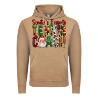 Santa's Favorite Tennis Coach For Christmas Vintage Hoodie | Teevron