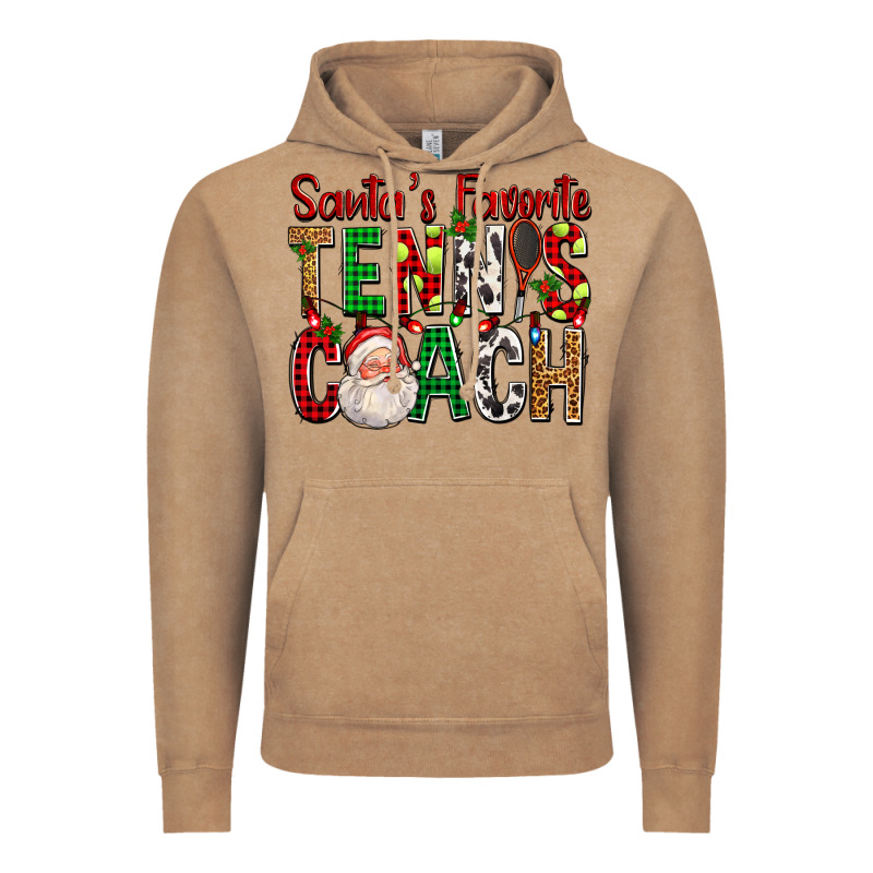 Santa's Favorite Tennis Coach For Christmas Vintage Hoodie by FaDigitalArtStudio | Teevron