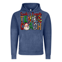 Vintage Denim Santa's Favorite Tennis Coach For Christmas Vintage Hoodie - FaDigitalArtStudio