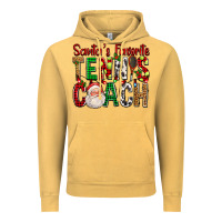 Vintage Mustard Santa's Favorite Tennis Coach For Christmas Vintage Hoodie - FaDigitalArtStudio