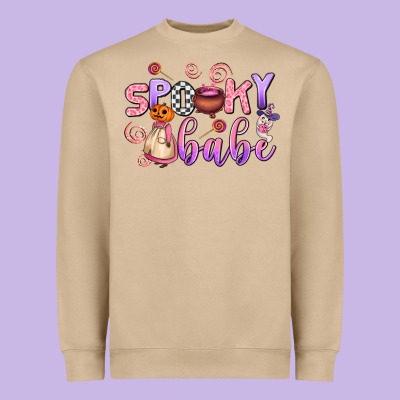 Spooky Babe Heavyweight Sweatshirt Designed By Adodesignshop
