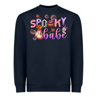 Navy spooky babe Heavyweight Sweatshirt - AdoDesignShop