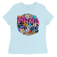 Baby Blue Mama vibes Mother's Day Ladies Tee - CowGirlArtShop