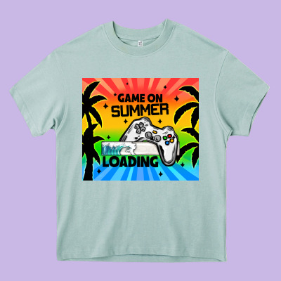Game On Summer Loading Heavy Core Tee Designed By Tumblerdesignbyshophia