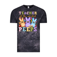 Cloud Black Easter Day Teacher of the sweetest peeps Vintage Tee - OliviaCreatesArt