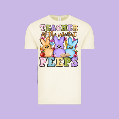 Easter Day Teacher Of The Sweetest Peeps Vintage Tee Designed By Oliviacreatesart