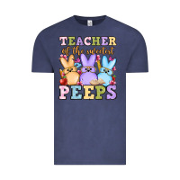 Vintage Denim Easter Day Teacher of the sweetest peeps Vintage Tee - OliviaCreatesArt