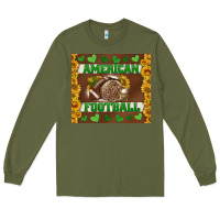 Army Green american football with sunflower tumbler Long Sleeve Tee - BundleAndBundleShop