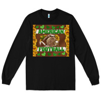 Black american football with sunflower tumbler Long Sleeve Tee - BundleAndBundleShop