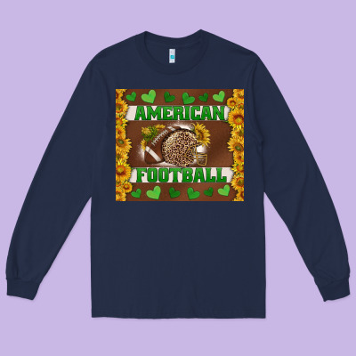 American Football With Sunflower Tumbler Long Sleeve Tee Designed By Bundleandbundleshop