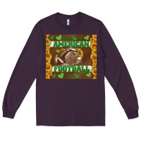 Plum american football with sunflower tumbler Long Sleeve Tee - BundleAndBundleShop