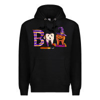 Black dental boo halloween Premium Hoodie - LillyAllenDesigns