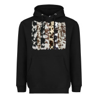 Black cowhide brushstroke Heavyweight Hoodie - AdoDesignShop