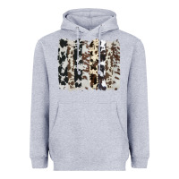 Heather Grey cowhide brushstroke Heavyweight Hoodie - AdoDesignShop
