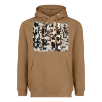 Toasted Coconut cowhide brushstroke Heavyweight Hoodie - AdoDesignShop