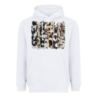 White cowhide brushstroke Heavyweight Hoodie - AdoDesignShop