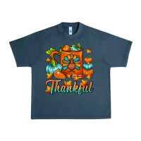 Midnight Navy Thankful Thanksgiving Coffee Mug Urban Heavy Tee - FaDigitalArtStudio